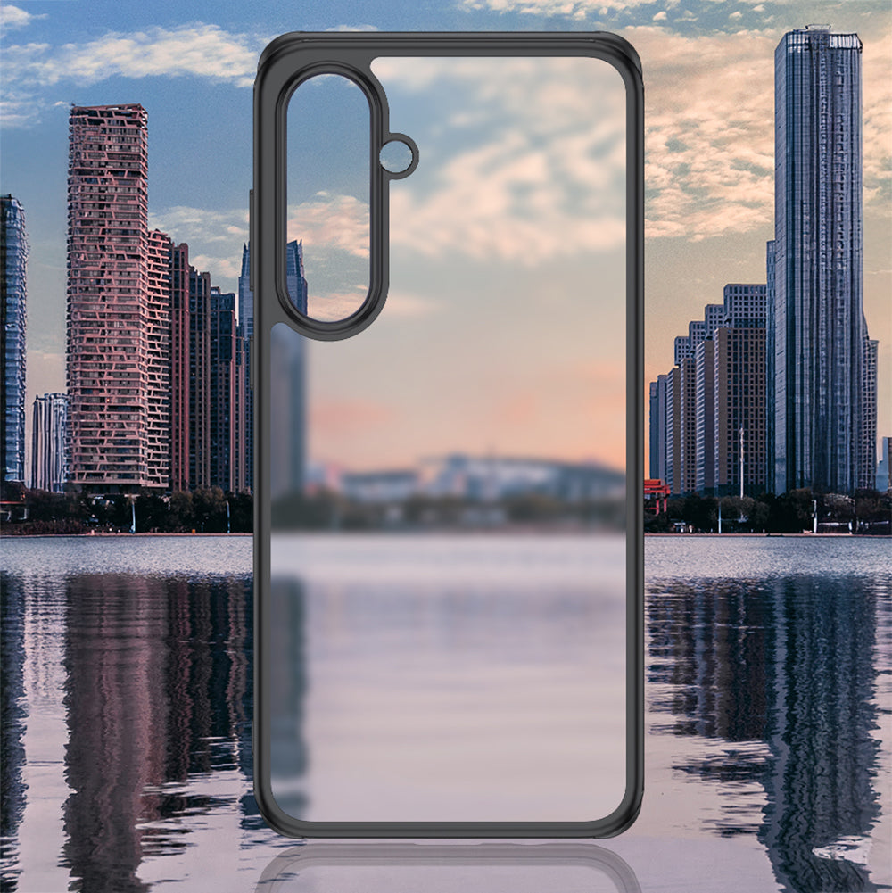 Galaxy S25 Plus Kılıf Kamera Korumalı Şeffaf Arka Yüzey Zore New Roll Kapak Siyah