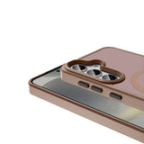 Galaxy S25 Plus Kılıf M-safe Şarj Özellikli Mat Arka Yüzey Zore Sio Kapak Rose Gold