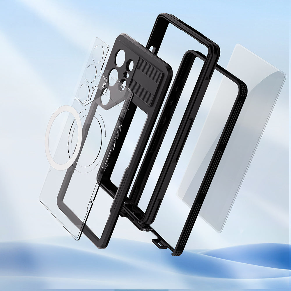 Galaxy S25 Ultra Kılıf 1-1 Su Geçirmez Kılıf Siyah