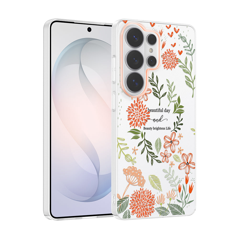 Galaxy S25 Ultra Kılıf Kamera Korumalı Desenli Zore Klip Kapak Beautiful