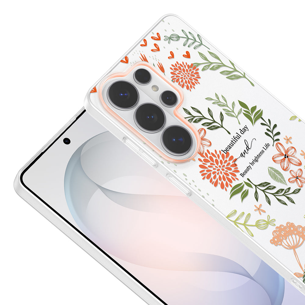 Galaxy S25 Ultra Kılıf Kamera Korumalı Desenli Zore Klip Kapak Beautiful