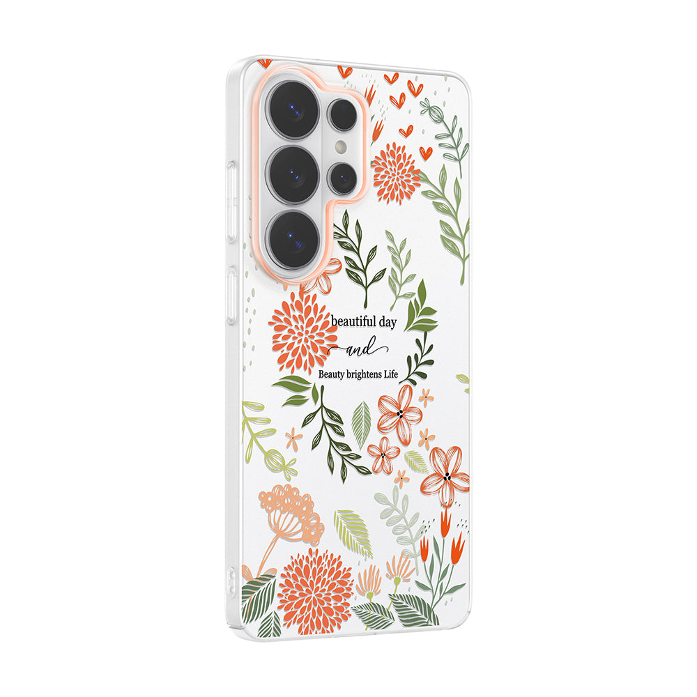 Galaxy S25 Ultra Kılıf Kamera Korumalı Desenli Zore Klip Kapak Beautiful