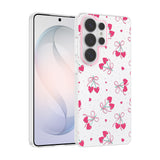 Galaxy S25 Ultra Kılıf Kamera Korumalı Desenli Zore Klip Kapak Kalpli Kiraz