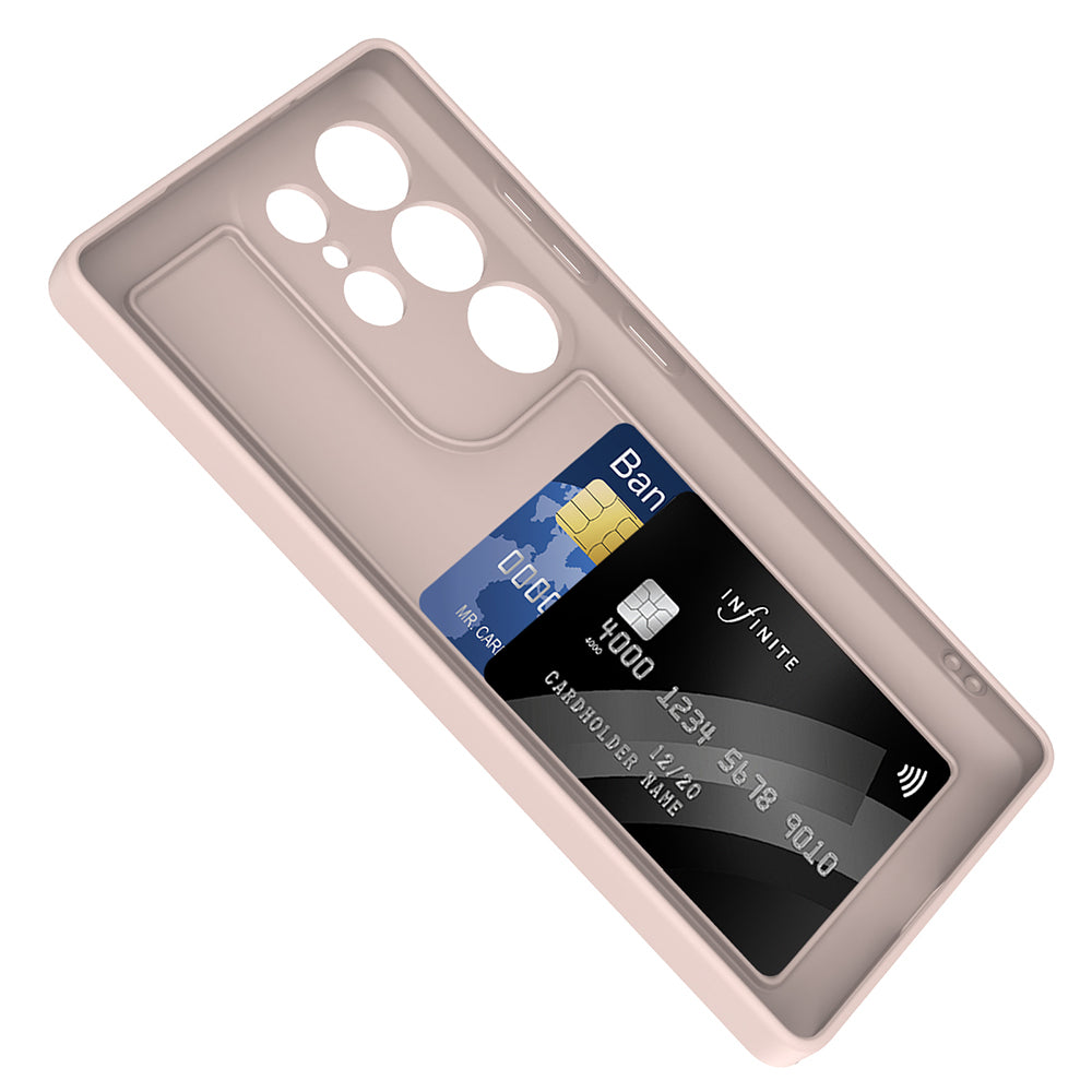 Galaxy S25 Ultra Kılıf Kamera Korumalı Kartlık Hazneli Zore Vitra Kapak Pembe