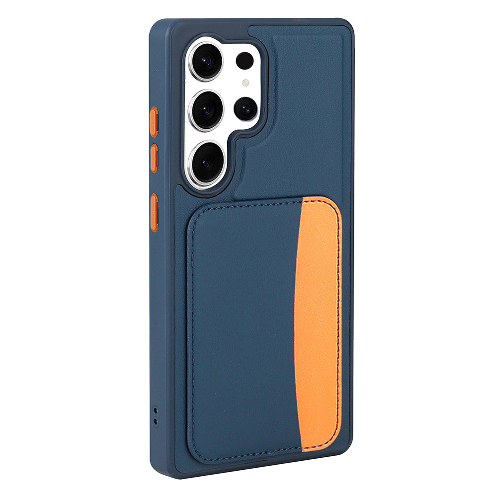 Galaxy S25 Ultra Kılıf Kartlıklı Zore X-Kart Silikon Kapak Lacivert