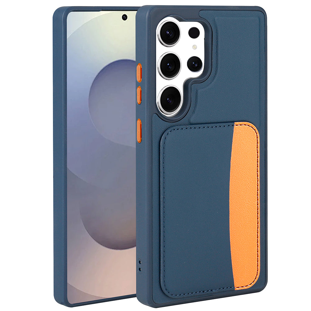 Galaxy S25 Ultra Kılıf Kartlıklı Zore X-Kart Silikon Kapak Lacivert