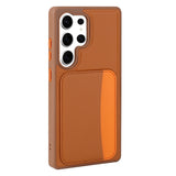 Galaxy S25 Ultra Kılıf Kartlıklı Zore X-Kart Silikon Kapak Koyu Gri