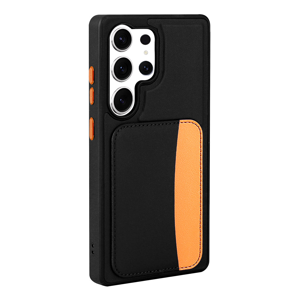 Galaxy S25 Ultra Kılıf Kartlıklı Zore X-Kart Silikon Kapak Siyah