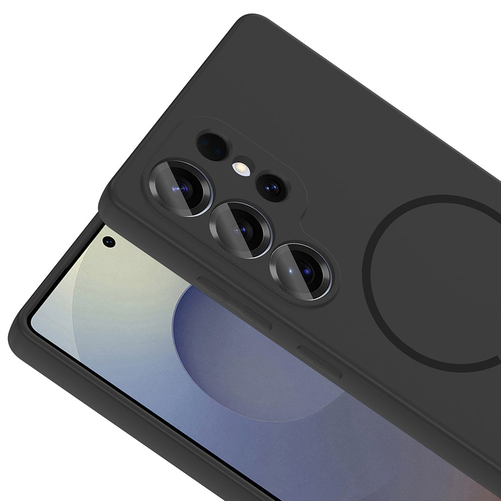 Galaxy S25 Ultra Kılıf M-safe Şarj Özellikli Zore Meta Kapak Lacivert