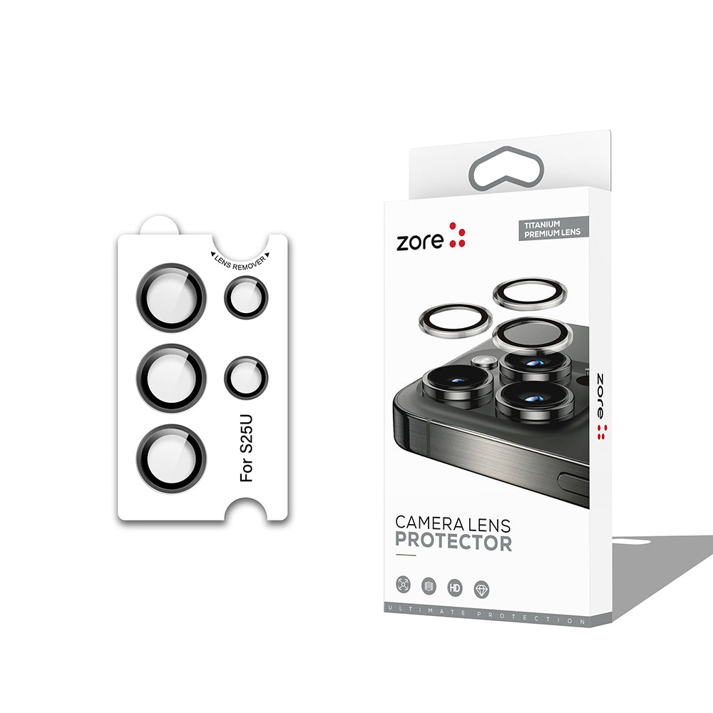 Galaxy S25 Ultra Zore CL-12 Premium Safir Parmak İzi Bırakmayan Anti-Reflective Kamera Lens Koruyucu Gümüş