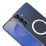 Galaxy S26 FE Kamera Korumalı M-Safe Şarj Özellikli Şeffaf Zore London Sert PC Kapak Şeffaf