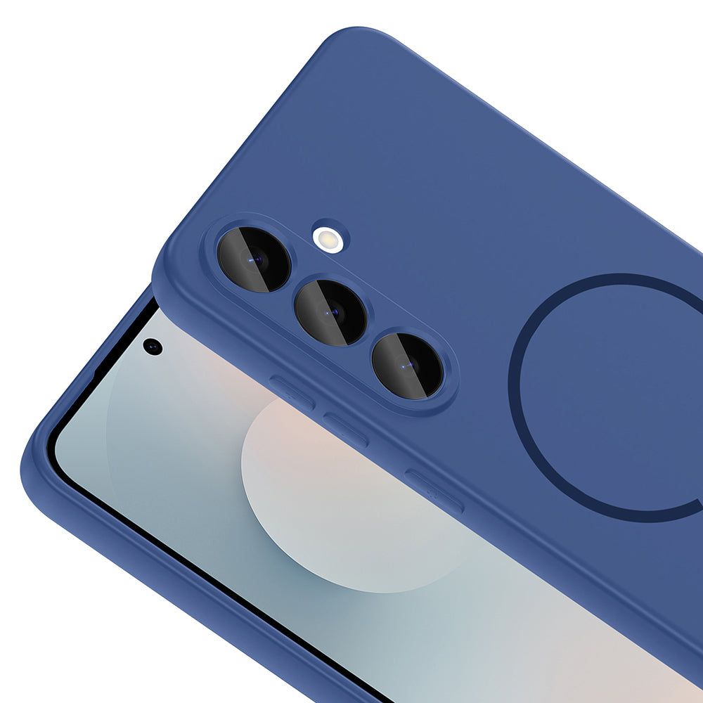 Galaxy S26 FE Kılıf M-safe Şarj Özellikli Zore Meta Kapak Lacivert