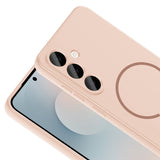 Galaxy S26 FE Kılıf M-safe Şarj Özellikli Zore Meta Kapak Rose Pembe
