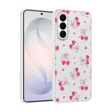 Galaxy S26 Kılıf Kamera Korumalı Desenli Zore Klip Kapak Kalpli Kiraz