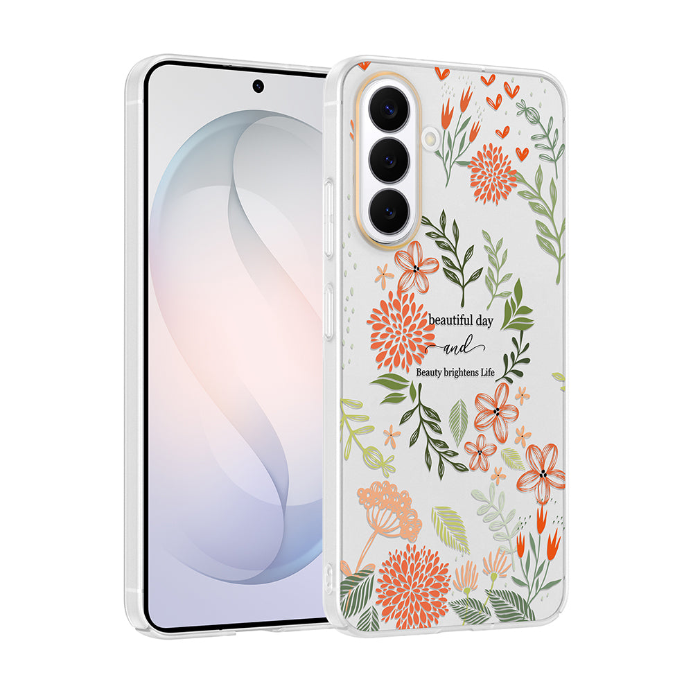 Galaxy S26 Kılıf Kamera Korumalı Desenli Zore Klip Kapak Beautiful