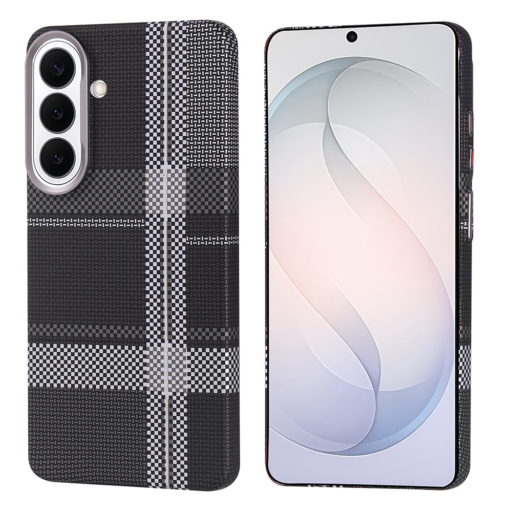 Galaxy S26 Kılıf M-safe Şarj Özellikli Karbon Fiber Görünümlü Zore Nekst Kapak Siyah-Gri