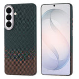 Galaxy S26 Kılıf M-safe Şarj Özellikli Karbon Fiber Görünümlü Zore Nekst Kapak Yeşil