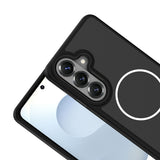 Galaxy S26 Kılıf M-Safe Şarj Özellikli Metal Kamera Çerçeveli Sanremo Silikon Kapak Turuncu