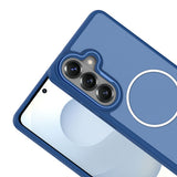 Galaxy S26 Kılıf M-Safe Şarj Özellikli Metal Kamera Çerçeveli Sanremo Silikon Kapak Siyah