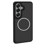 Galaxy S26 Kılıf M-Safe Şarj Özellikli Metal Kamera Çerçeveli Sanremo Silikon Kapak Siyah