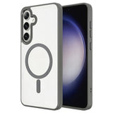 Galaxy S26 Kılıf M-safe Şarj Özellikli Krom M-safe Silikon Kapak Gri