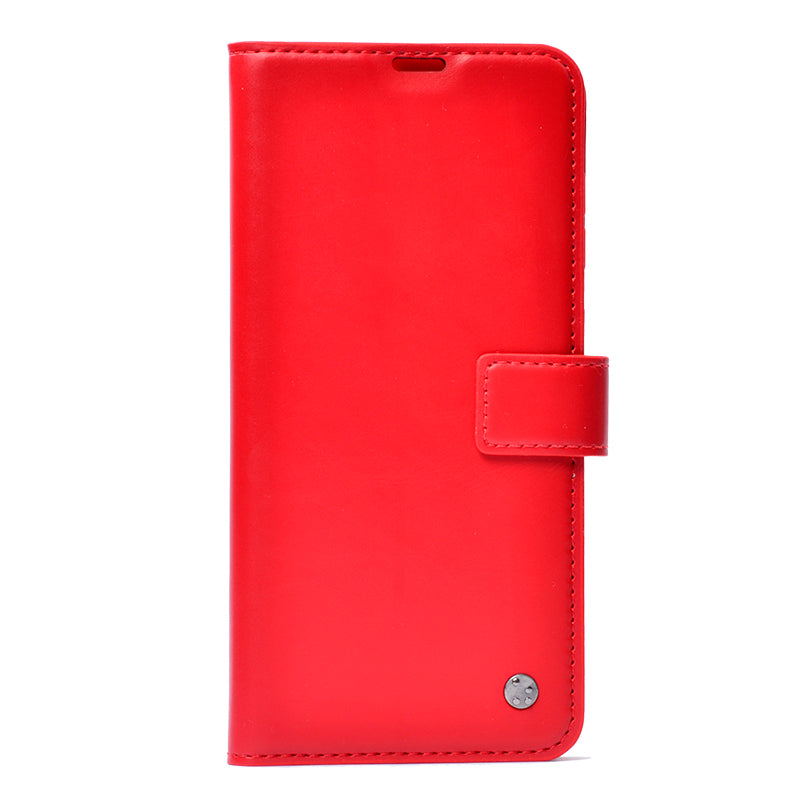 Galaxy S26 Kılıf Zore Kar Deluxe Kapaklı Kılıf Kırmızı