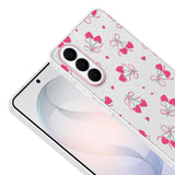 Galaxy S26 Plus Kılıf Kamera Korumalı Desenli Zore Klip Kapak Kalpli Kiraz