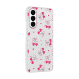 Galaxy S26 Plus Kılıf Kamera Korumalı Desenli Zore Klip Kapak Kalpli Kiraz