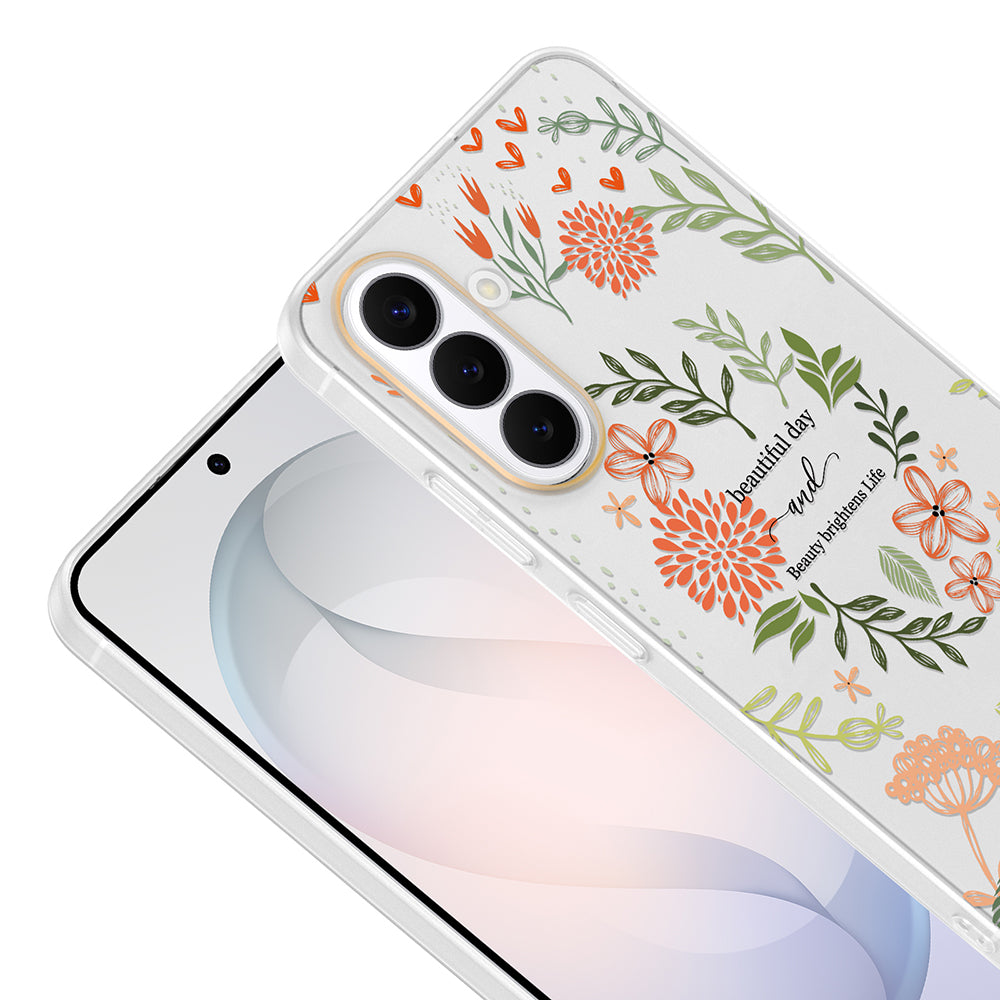 Galaxy S26 Plus Kılıf Kamera Korumalı Desenli Zore Klip Kapak Beautiful
