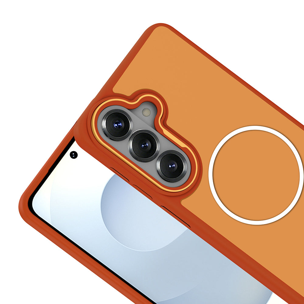 Galaxy S26 Plus Kılıf M-Safe Şarj Özellikli Metal Kamera Çerçeveli Sanremo Silikon Kapak Siyah