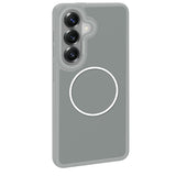 Galaxy S26 Plus Kılıf M-Safe Şarj Özellikli Metal Kamera Çerçeveli Sanremo Silikon Kapak Gri