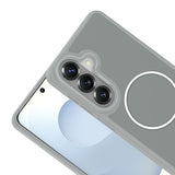 Galaxy S26 Plus Kılıf M-Safe Şarj Özellikli Metal Kamera Çerçeveli Sanremo Silikon Kapak Turuncu