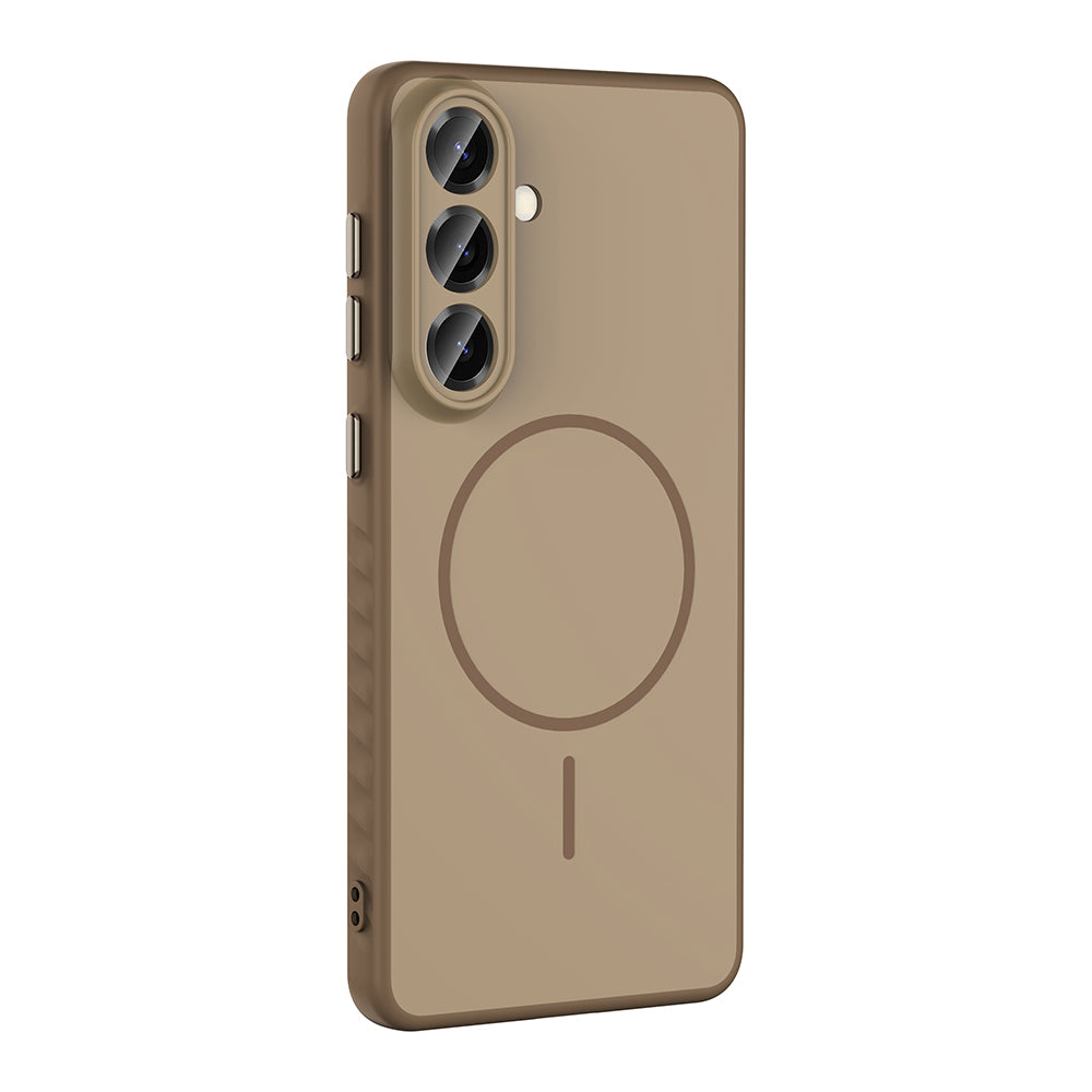 Galaxy S26 Plus Kılıf M-safe Şarj Özellikli Zore Tea Kapak Gold