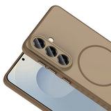 Galaxy S26 Plus Kılıf M-safe Şarj Özellikli Zore Tea Kapak Gold