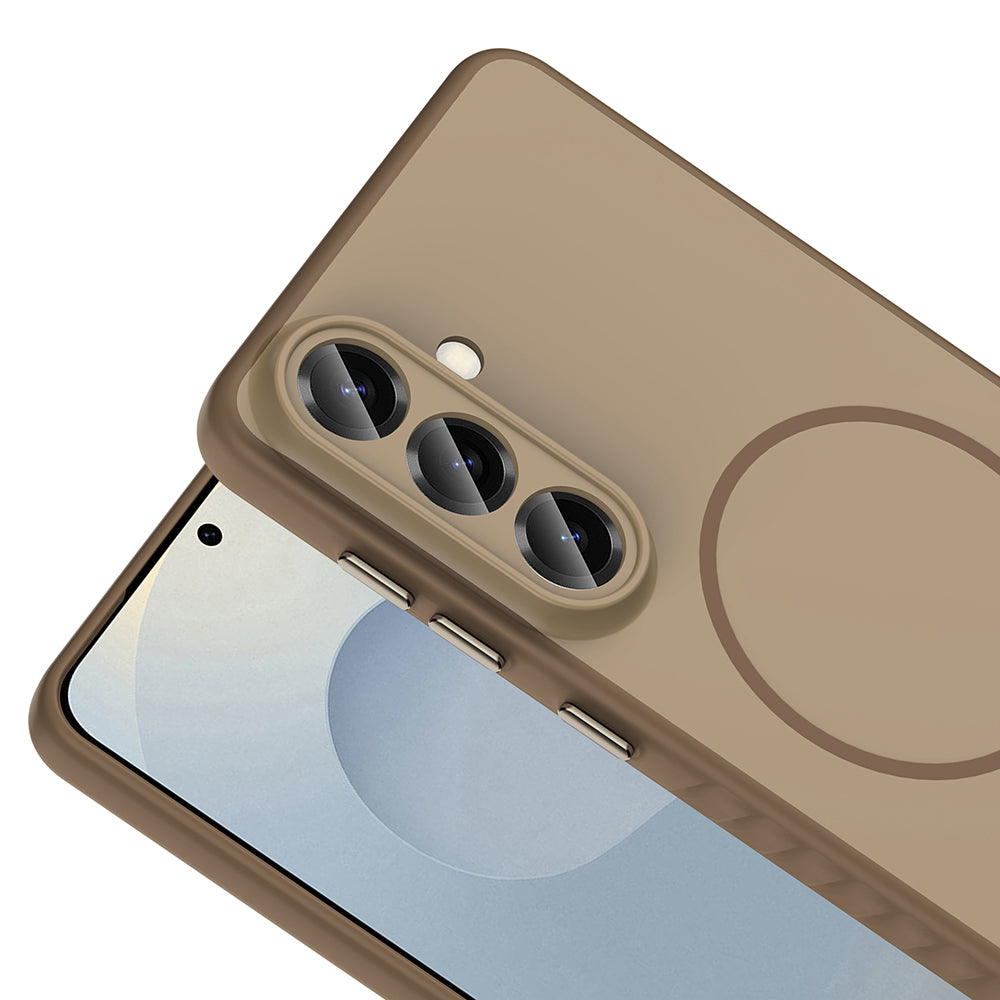 Galaxy S26 Plus Kılıf M-safe Şarj Özellikli Zore Tea Kapak Gümüş
