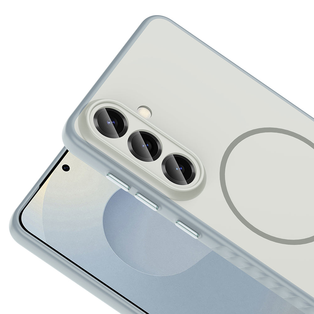 Galaxy S26 Plus Kılıf M-safe Şarj Özellikli Zore Tea Kapak Gümüş
