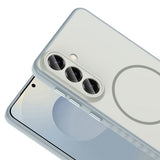 Galaxy S26 Plus Kılıf M-safe Şarj Özellikli Zore Tea Kapak Gümüş