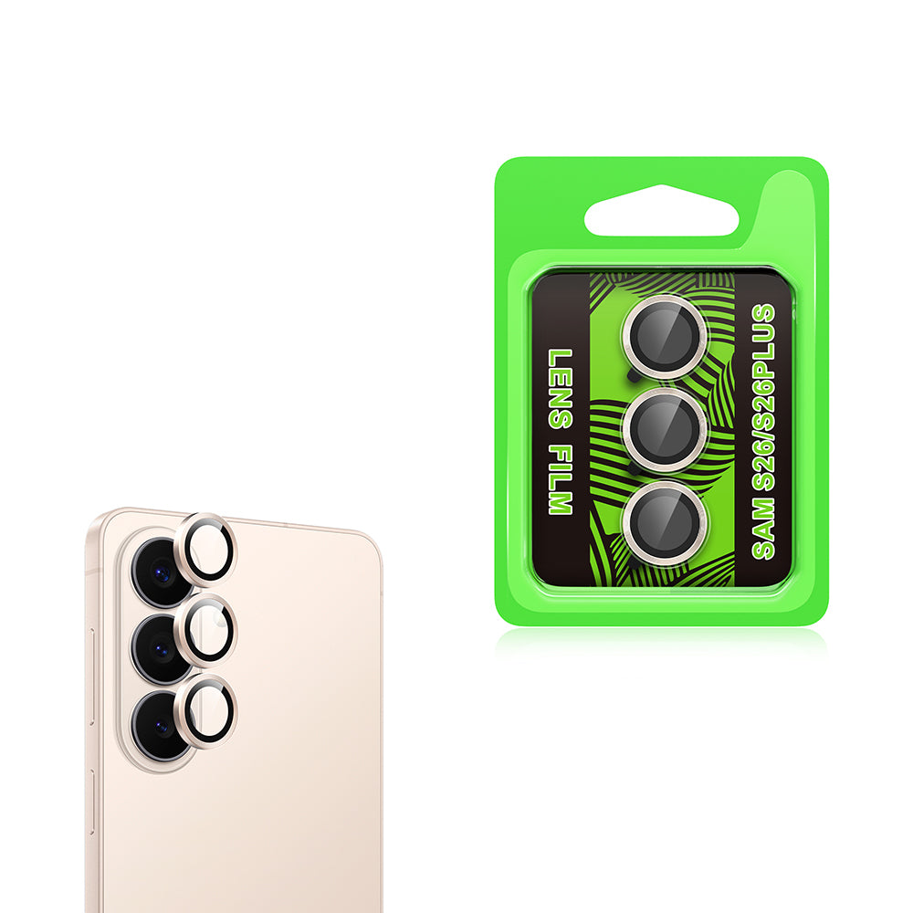 Galaxy S26 Plus Zore CL-07 Kamera Lens Koruyucu Pembe-Gold