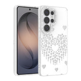 Galaxy S26 Ultra Kılıf Damla Taşlı Zore Rivas Sert PC Kapak Beyaz