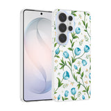 Galaxy S26 Ultra Kılıf Kamera Korumalı Desenli Zore Klip Kapak Mavi Lale