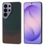 Galaxy S26 Ultra Kılıf M-safe Şarj Özellikli Karbon Fiber Görünümlü Zore Nekst Kapak Yeşil