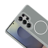 Galaxy S26 Ultra Kılıf M-Safe Şarj Özellikli Metal Kamera Çerçeveli Sanremo Silikon Kapak Turuncu