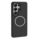 Galaxy S26 Ultra Kılıf M-Safe Şarj Özellikli Metal Kamera Çerçeveli Sanremo Silikon Kapak Gri