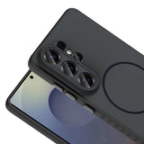 Galaxy S26 Ultra Kılıf M-safe Şarj Özellikli Zore Tea Kapak Siyah