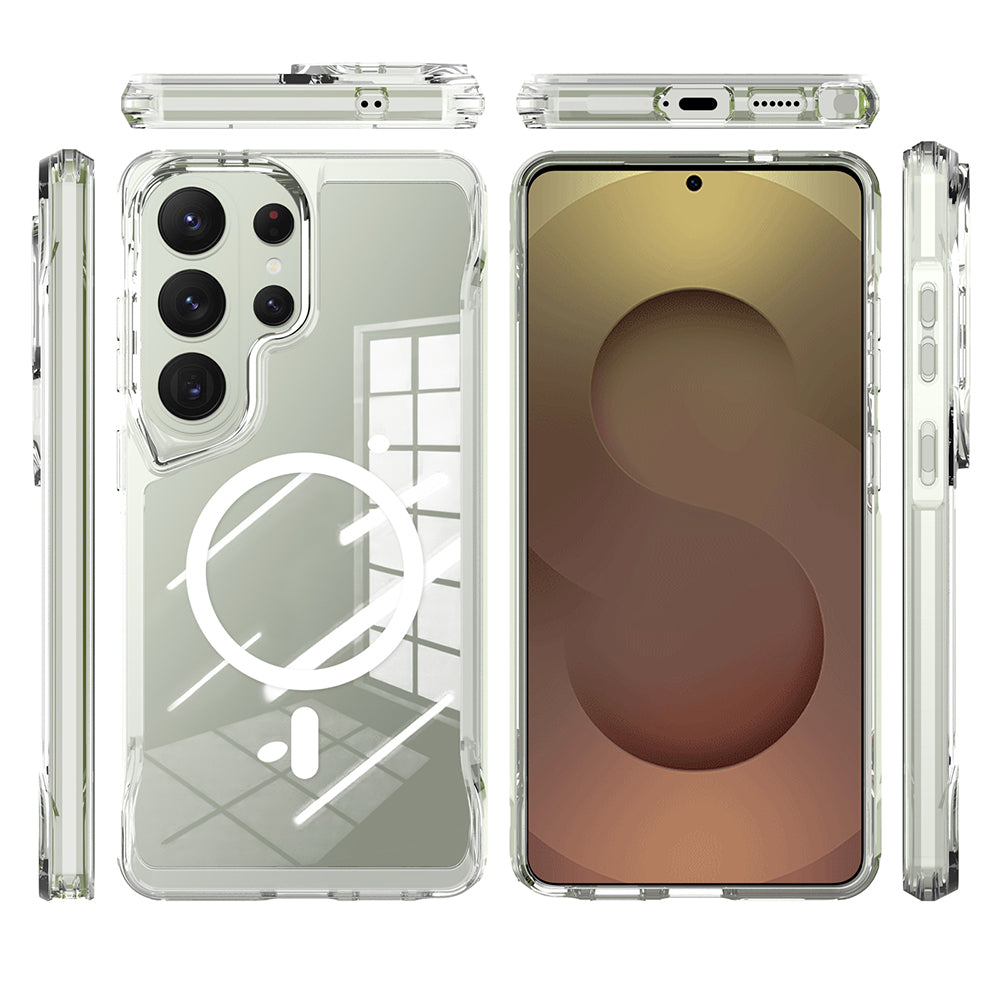 Galaxy S26 Ultra Kılıf Zore M-safe Şarj Özellikli T-Max M-safe Kapak Şeffaf