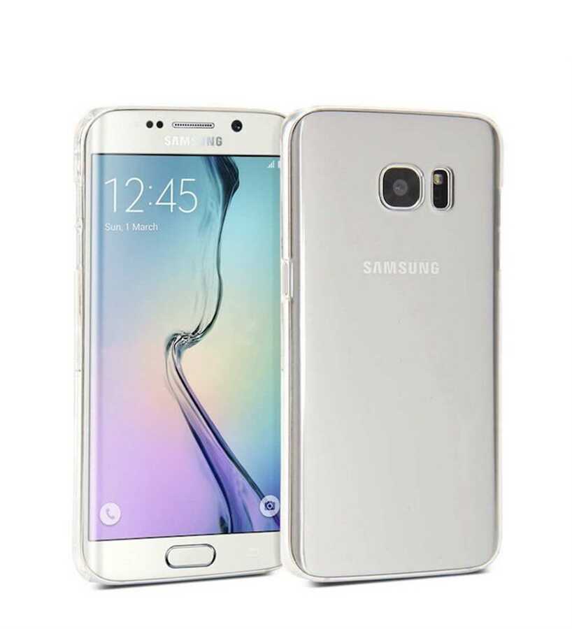 Galaxy S6 Edge Kılıf Zore Süper Silikon Kapak Renksiz