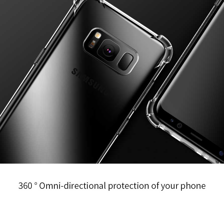 Galaxy S8 Kılıf Zore Nitro Anti Shock Silikon Renksiz