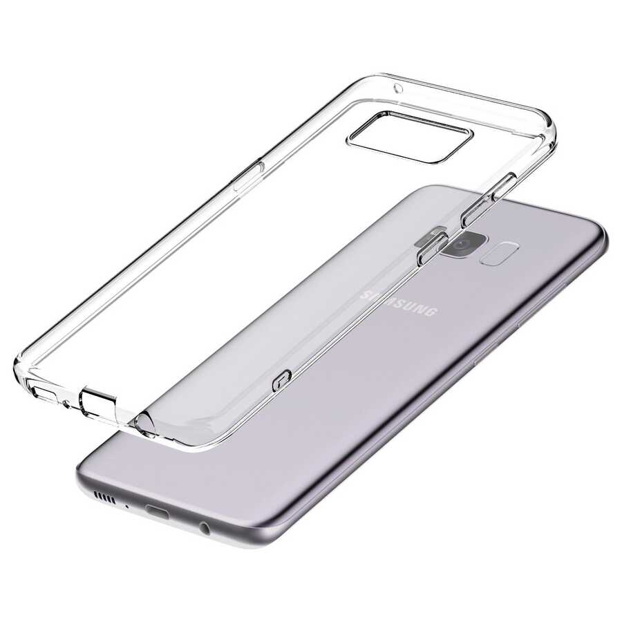 Galaxy S8 Kılıf Zore Süper Silikon Kapak Renksiz