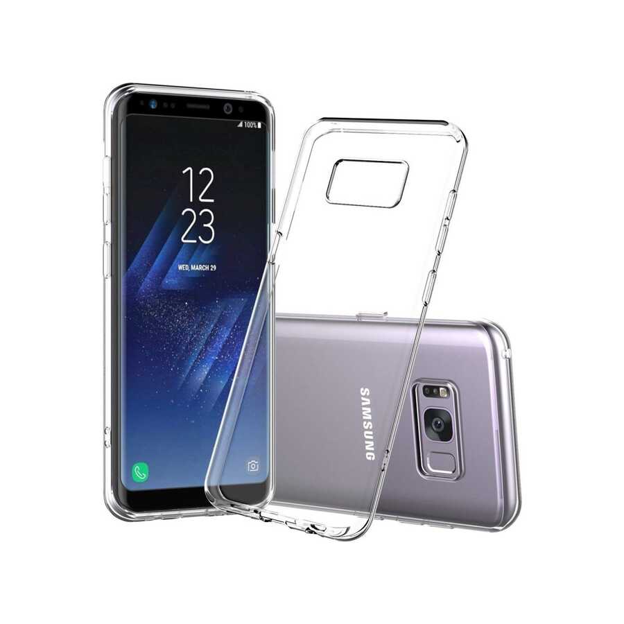 Galaxy S8 Kılıf Zore Süper Silikon Kapak Renksiz