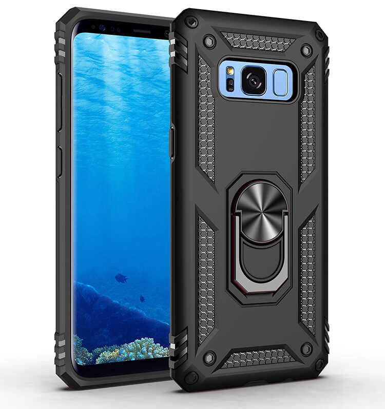 Galaxy S8 Kılıf Zore Vega Kapak Siyah